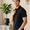 DFNK Berline men's teal polo T-shirt with classic collar and regular fit for stylish everyday wear