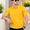 DFNK New Castle men's polo T-shirt with textured fabric, classic collar and regular fit