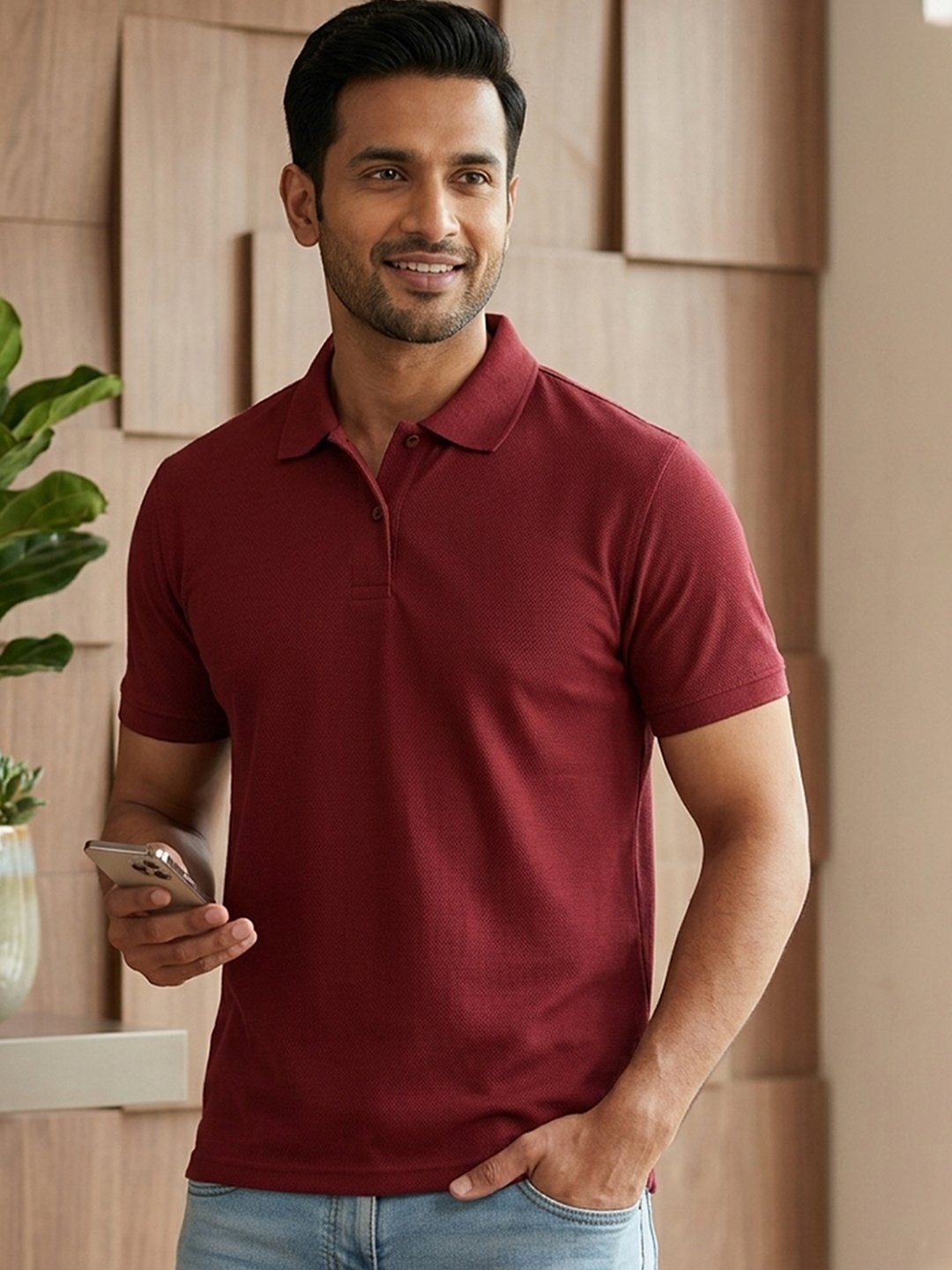 DFNK Berline men's teal polo T-shirt with classic collar and regular fit for stylish everyday wear