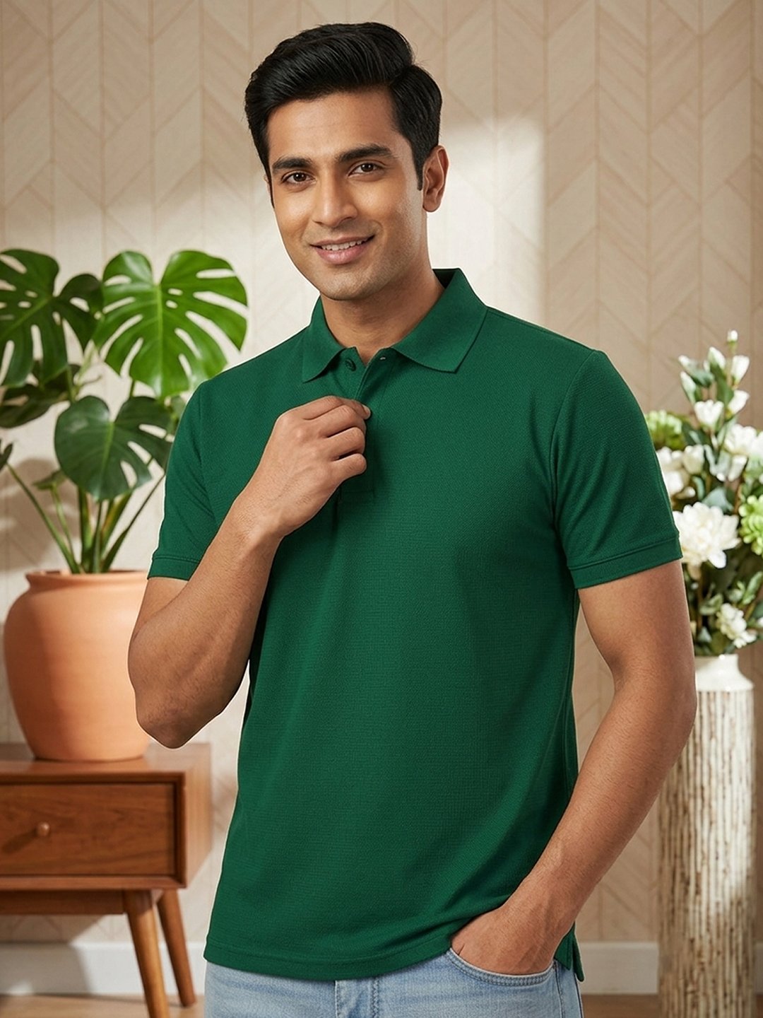 DFNK Eagle men's polo T-shirt featuring a classic collar and short sleeves