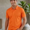 ORANGE.jpg (3) DFNK Eagle men's polo T-shirt featuring a classic collar and short sleeves