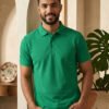 Parrot green.jpg (4) DFNK Eagle men's polo T-shirt featuring a classic collar and short sleeves
