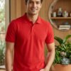 Red.jpg (5) DFNK Eagle men's polo T-shirt featuring a classic collar and short sleeves