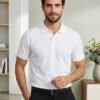 White.jpg (5) DFNK Eagle men's polo T-shirt featuring a classic collar and short sleeves