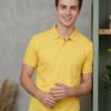 Yellow.jpg (4) DFNK Eagle men's polo T-shirt featuring a classic collar and short sleeves