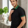 DFNK Cobalt men's polo T-shirt with contrast collar and sleeve details for stylish casual wear