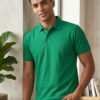 DFNK Berline men's teal polo T-shirt with classic collar and regular fit for stylish everyday wear