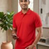 DFNK Berline men's teal polo T-shirt with classic collar and regular fit for stylish everyday wear