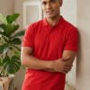 DFNK New Castle men's polo T-shirt with textured fabric, classic collar and regular fit