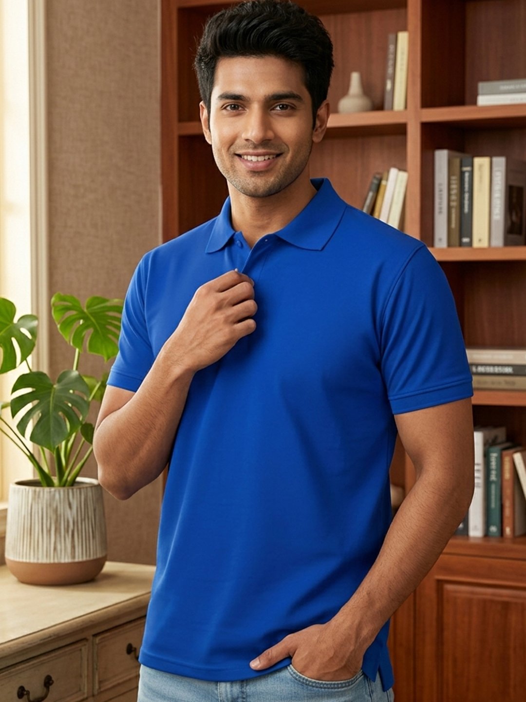 DFNK Atlanta men's polo T-shirt with classic collar and regular fit for stylish everyday wear