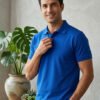 DFNK New Castle men's polo T-shirt with textured fabric, classic collar and regular fit