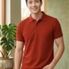 DFNK New Castle men's polo T-shirt with textured fabric, classic collar and regular fit