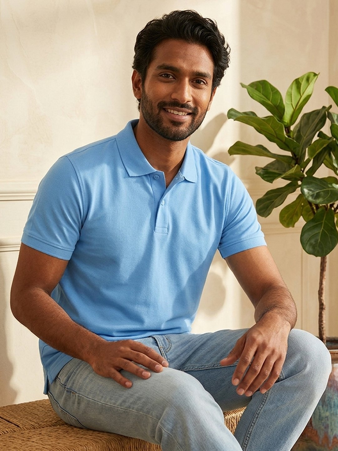 DFNK Atlanta men's polo T-shirt with classic collar and regular fit for stylish everyday wear