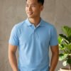 DFNK Berline men's teal polo T-shirt with classic collar and regular fit for stylish everyday wear