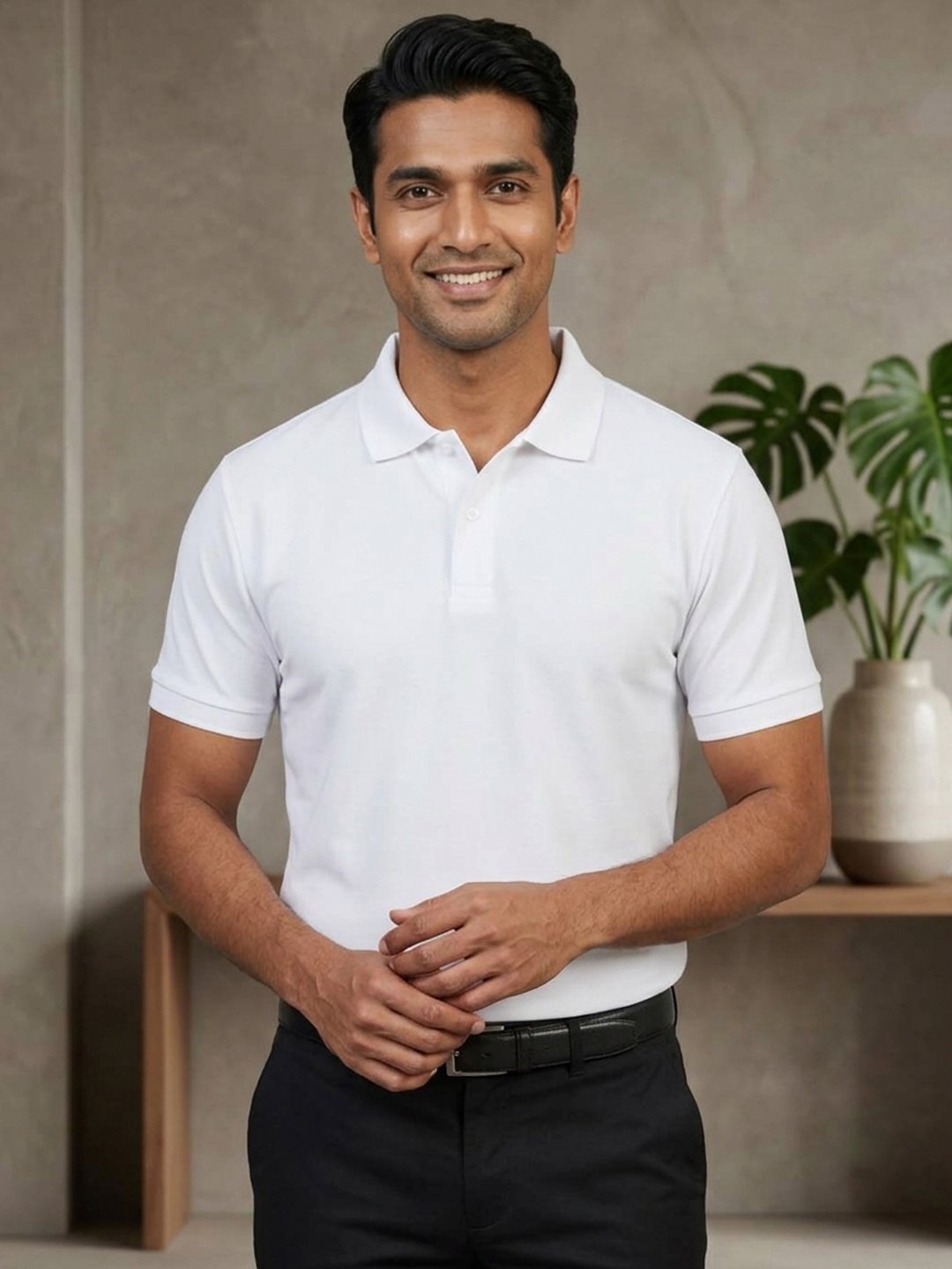 DFNK Atlanta men's polo T-shirt with classic collar and regular fit for stylish everyday wear