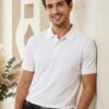 DFNK Berline men's teal polo T-shirt with classic collar and regular fit for stylish everyday wear