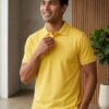 DFNK New Castle men's polo T-shirt with textured fabric, classic collar and regular fit