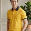 DFNK Cobalt men's polo T-shirt with contrast collar and sleeve details for stylish casual wear