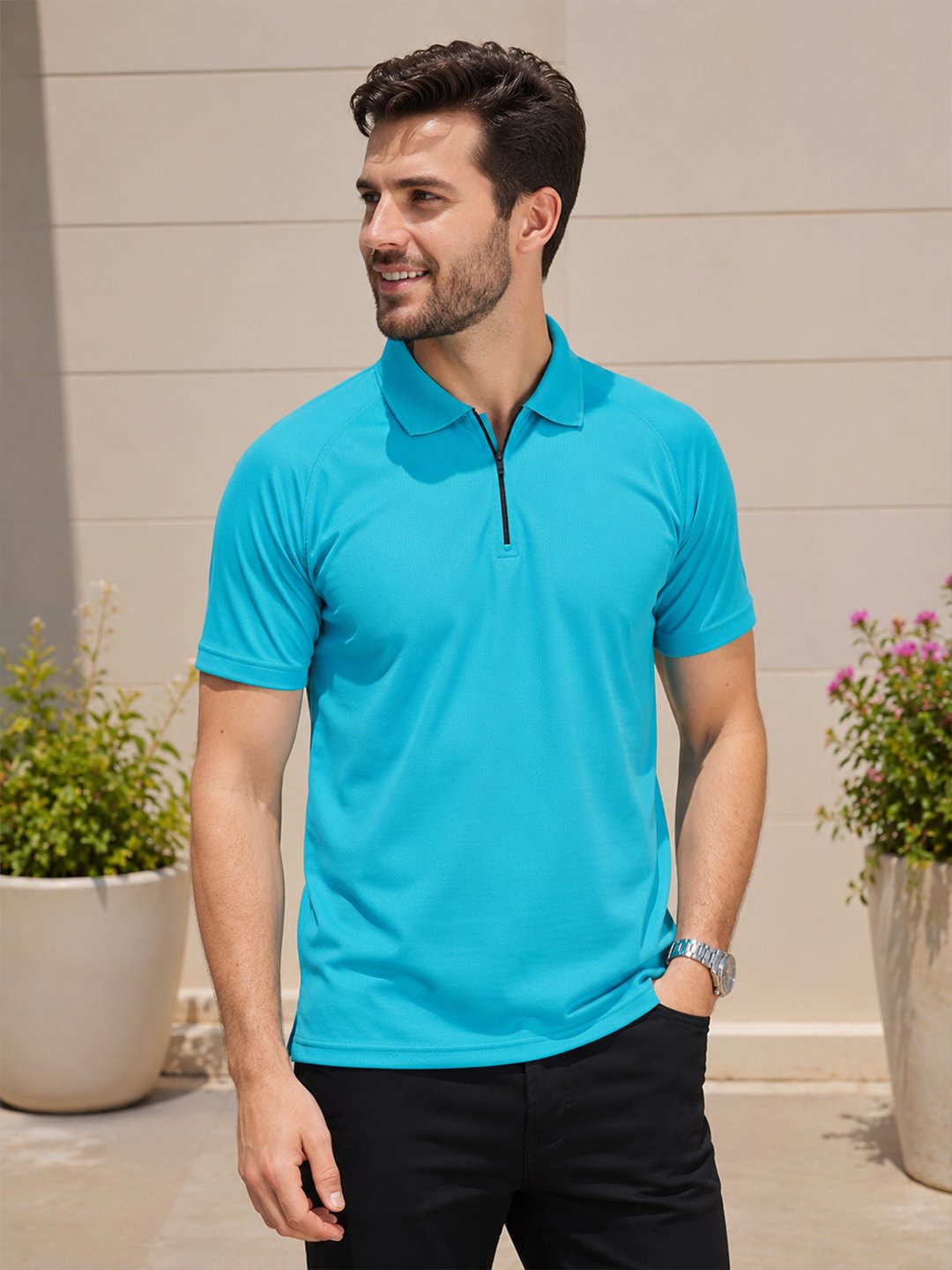 Men's fashionable polo T-shirt offering versatile styling and superior comfort for every casual occasion.