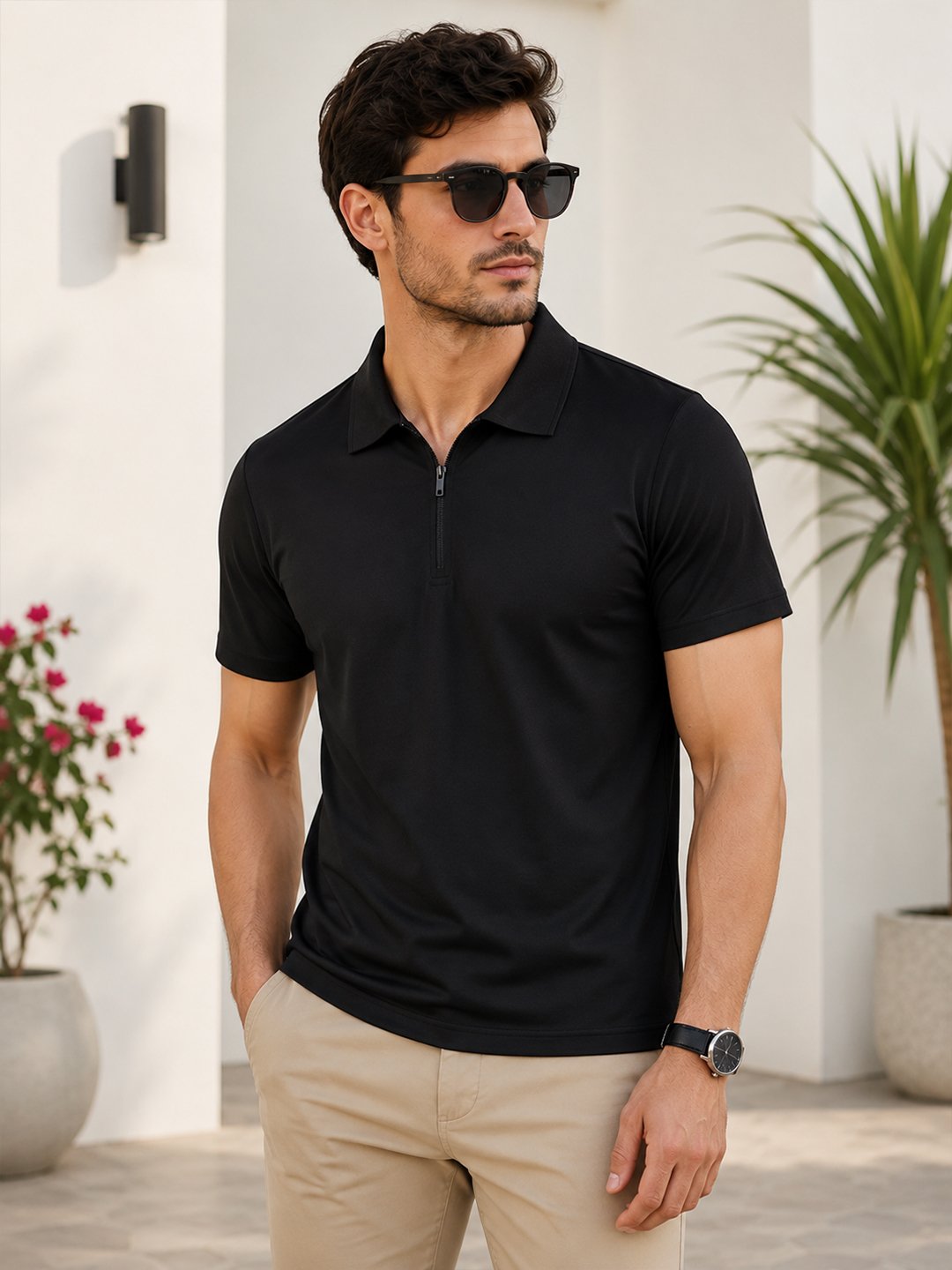 Men's fashionable polo T-shirt offering versatile styling and superior comfort for every casual occasion.