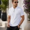 Men's fashionable polo T-shirt offering versatile styling and superior comfort for every casual occasion.