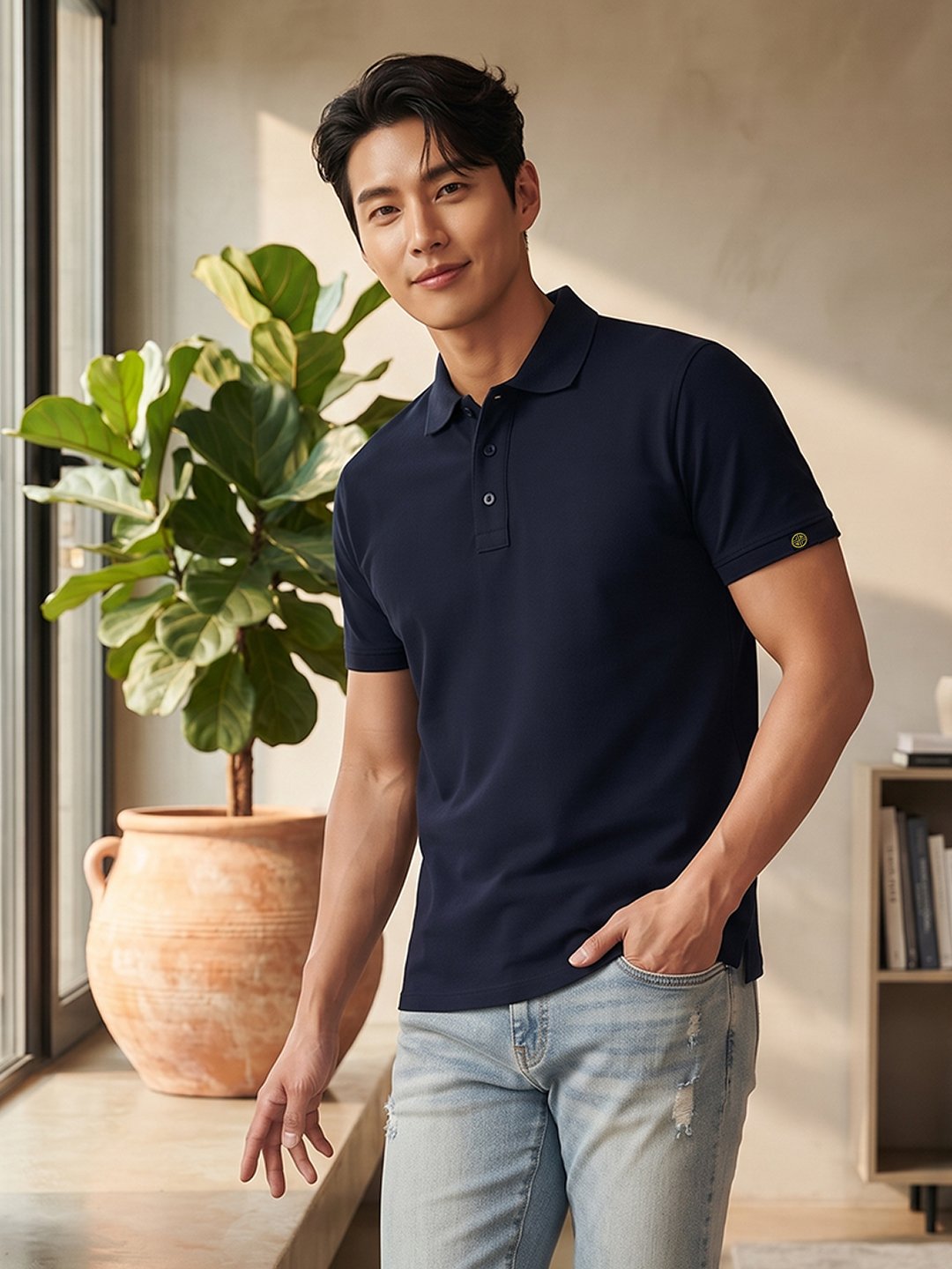 Everyday men's polo T-shirt combining stylish design, breathable comfort, and premium fabric construction.