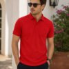 Candy red.jpg DFNK men's polo T-shirt with classic collar and regular fit for stylish casual wear