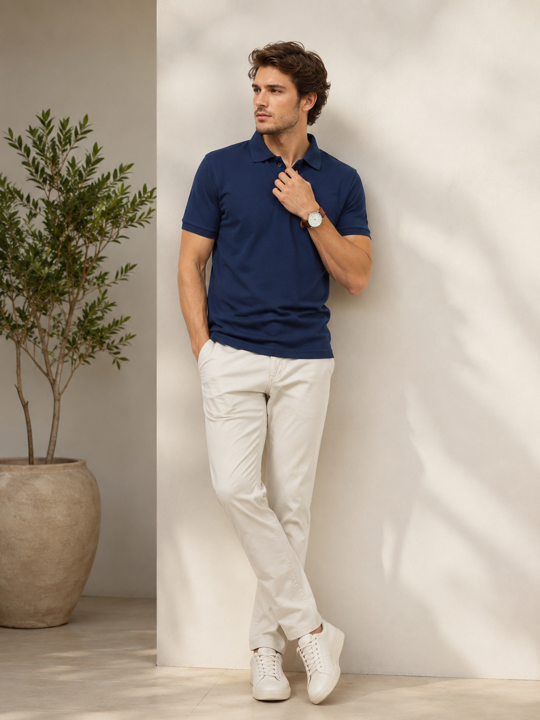 Fashion-forward men's polo T-shirt designed for casual outings with premium comfort and elegant finish.