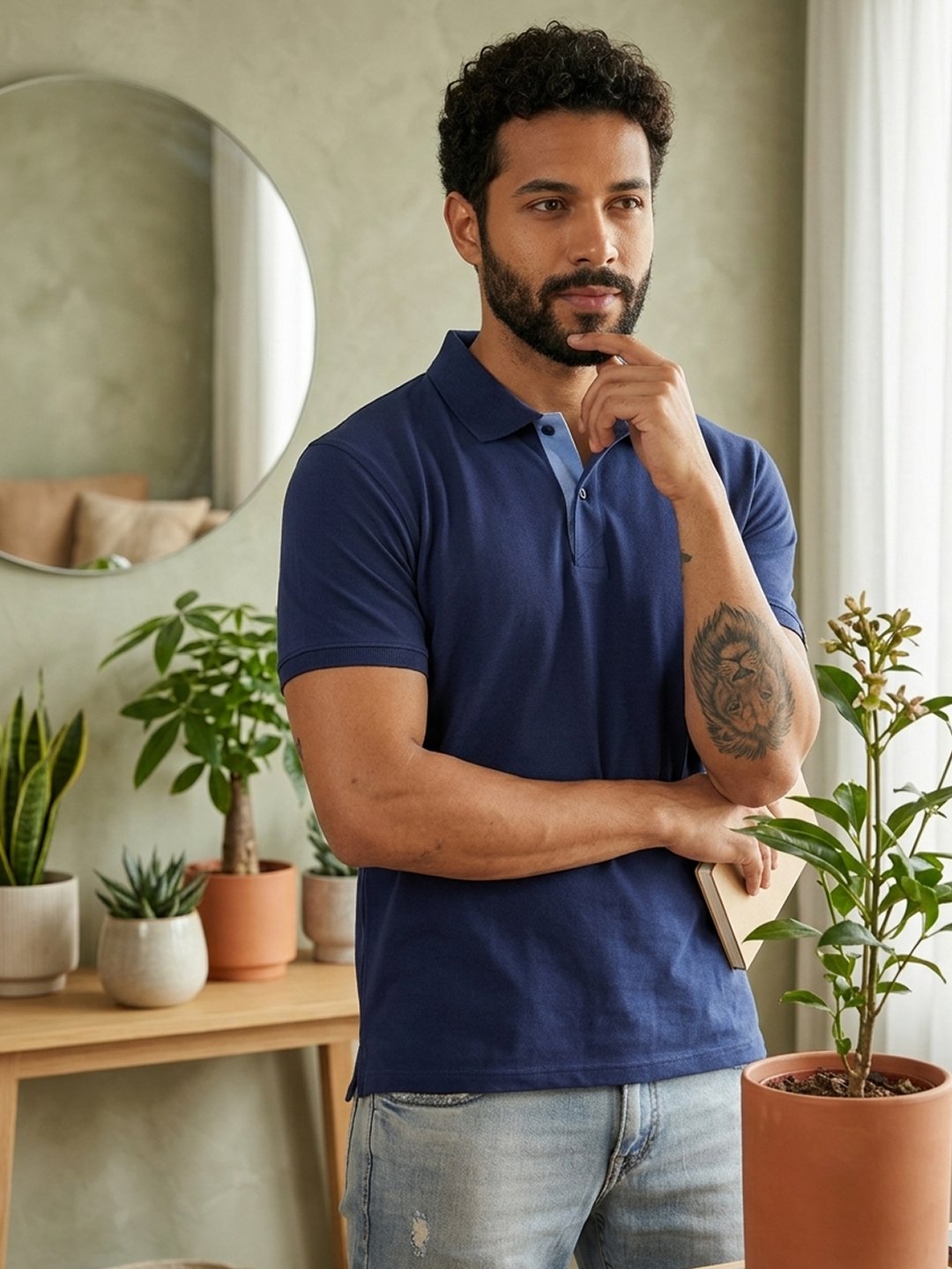 Carlton London buddha Luxury Polo T-shirts for men's comfort forwear and look Stylish