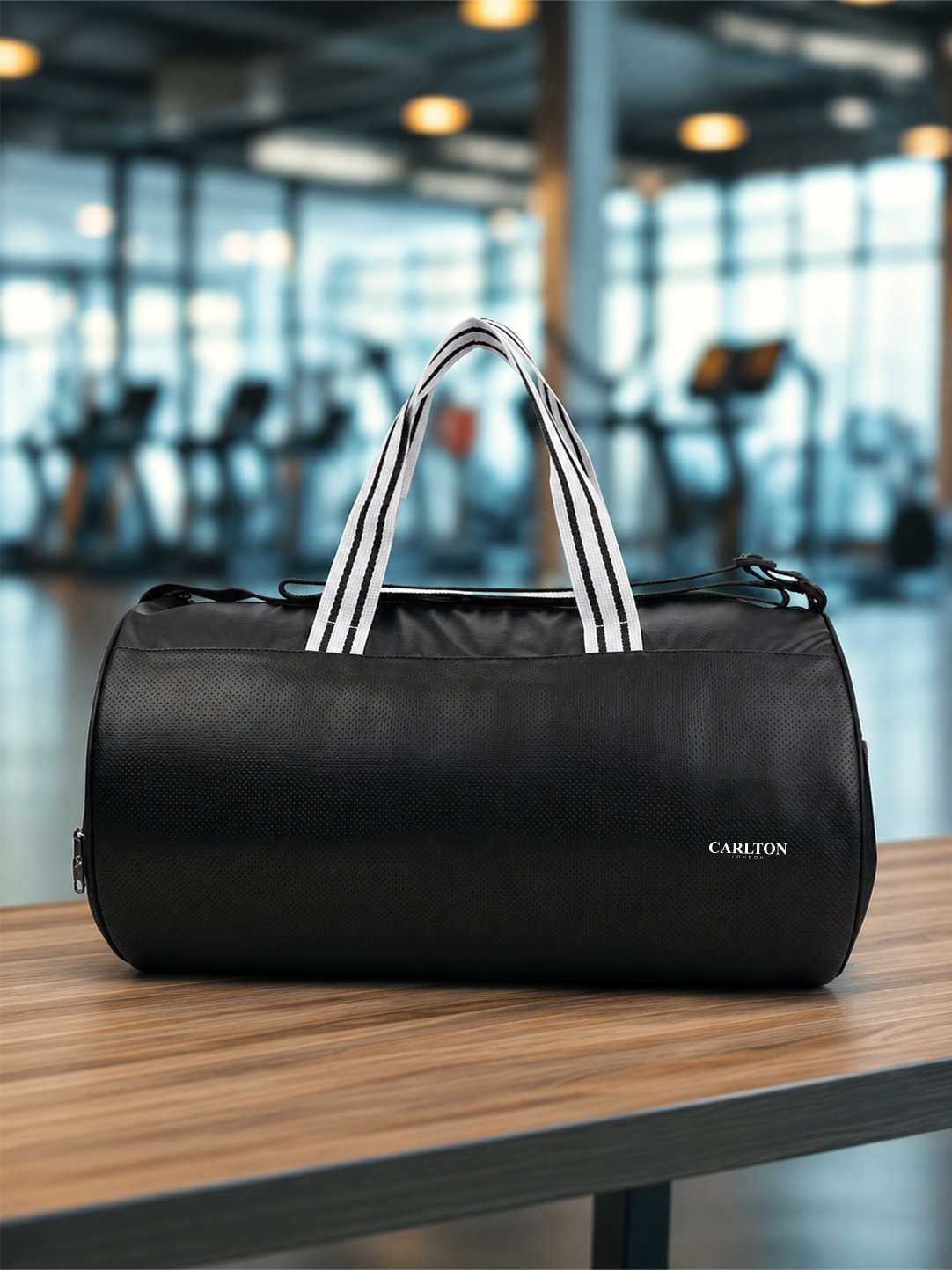 Gym and travel duffle bag with spacious interior, comfortable handles and functional design for convenient everyday carrying.