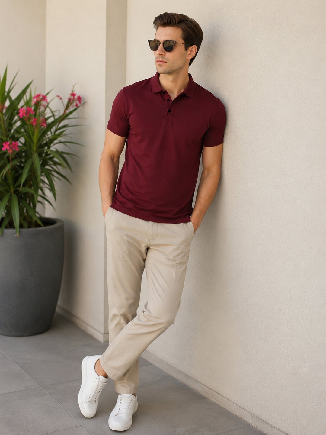 Men's classic polo T-shirt designed with premium quality fabric and stylish finishing touches throughout