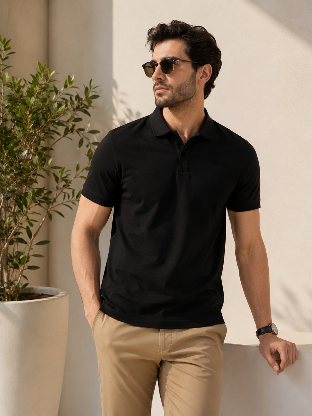 Men's classic polo T-shirt designed with premium quality fabric and stylish finishing touches throughout