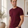 Richard Paadler 42 Mulberry-Crush Classic round neck t-shirt with short sleeves and comfortable fit, ideal for casual everyday outfits and relaxed occasions.