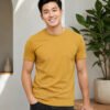 Richard Paadler 42 TURMIRIC-GOLD Classic round neck t-shirt with short sleeves and comfortable fit, ideal for casual everyday outfits and relaxed occasions.