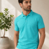 Richard Paadler 33 Aqua Melange Men's regular fit polo featuring classic construction and stylish details for effortless daily wear.