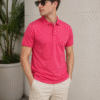 Richard Paadler 33 Rose Berry Melange Men's regular fit polo featuring classic construction and stylish details for effortless daily wear.