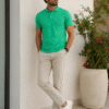 Richard Paadler 33 Starboard Green Men's regular fit polo featuring classic construction and stylish details for effortless daily wear.