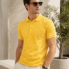 Richard Paadler 33 Sunflower Melange Men's regular fit polo featuring classic construction and stylish details for effortless daily wear.