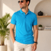 Richard Paadler 33 Turquoise Melange Men's regular fit polo featuring classic construction and stylish details for effortless daily wear.