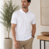 Richard Paadler 33Daisy white Men's regular fit polo featuring classic construction and stylish details for effortless daily wear.
