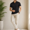 Premium casual polo T-shirt featuring clean lines and comfortable fit for effortless everyday style.