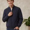 Men’s zip-up winter jacket featuring a structured collar, elastic cuffs, side pockets, and clean contemporary styling for daily wear.