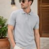 Smart fit polo T-shirt delivering premium comfort with classic detailing for versatile everyday fashion.