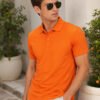 Smart fit polo T-shirt delivering premium comfort with classic detailing for versatile everyday fashion.