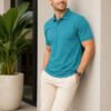 Smart fit polo T-shirt delivering premium comfort with classic detailing for versatile everyday fashion.