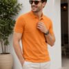 Smart fit polo T-shirt delivering premium comfort with classic detailing for versatile everyday fashion.