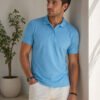 Smart fit polo T-shirt delivering premium comfort with classic detailing for versatile everyday fashion.