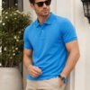Stylish men's polo crafted with premium knit fabric and elegant contrast trim detailing.