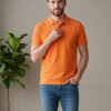 Stylish men's polo crafted with premium knit fabric and elegant contrast trim detailing.