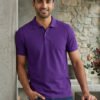 Stylish men's polo crafted with premium knit fabric and elegant contrast trim detailing.